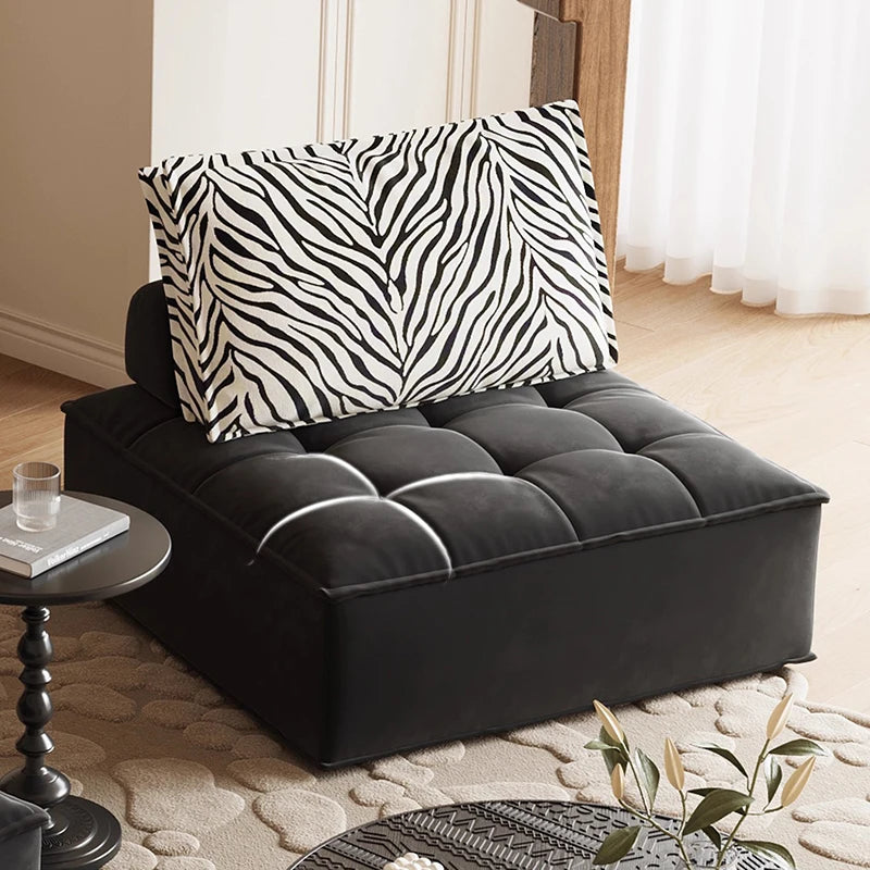 French Designer Bean Bag Sofas Nordic Creativity Puff Recliner Lazy Sofa Cream Style Modular Living Room Furniture Divano FYBS