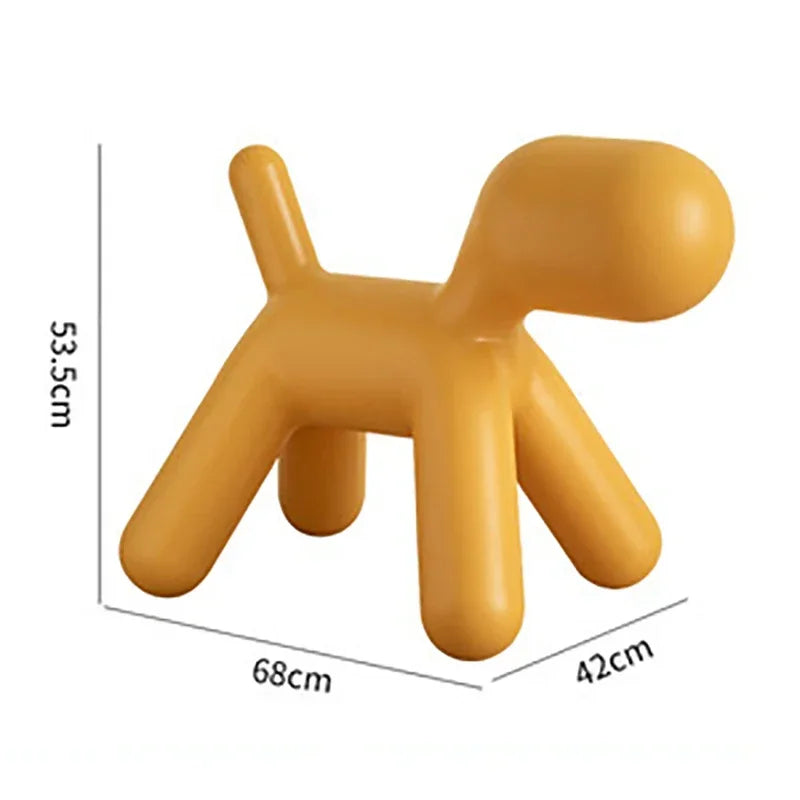 Nordic Creative Puppy Design Chair Plastic Children's Chair Cute Cartoon Kindergarten Dalmatian Dog Animal Stool Home Furniture