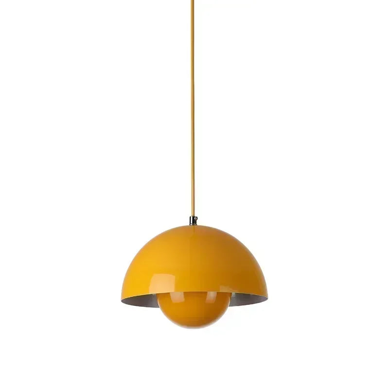 Denmark Designer Semicircular Flower Bud Pendant Lamp for Kitchen Living Island Iron Indoor Home Decor LED Lighting Luminaires