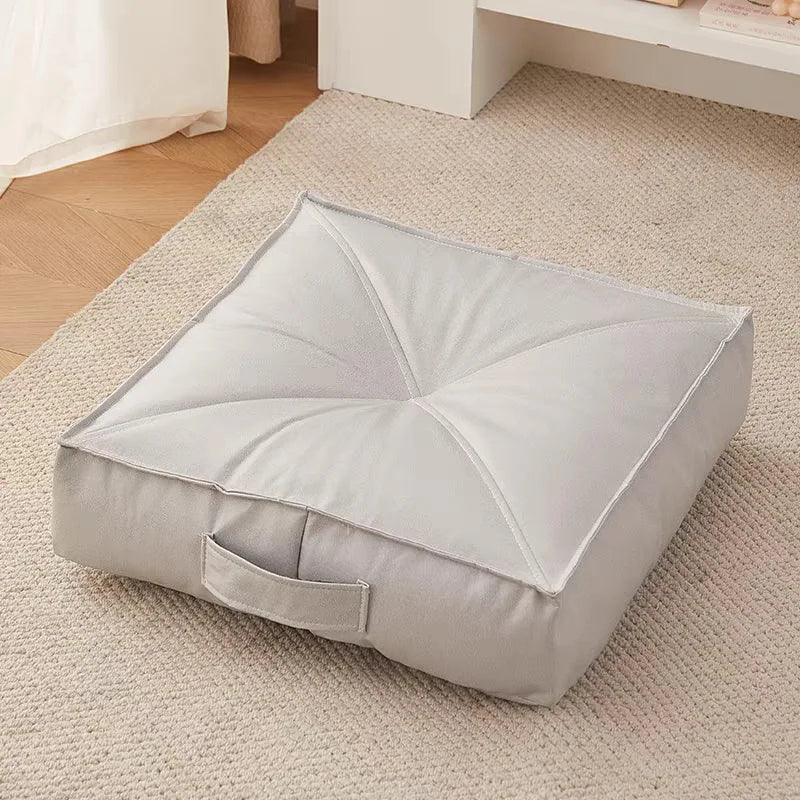Folding Floor Chair Casual Cartoon Children's Bean Bag Waterproof Lazy Sofa Chair Popular Square Garden Sofa Cushion PU Leath