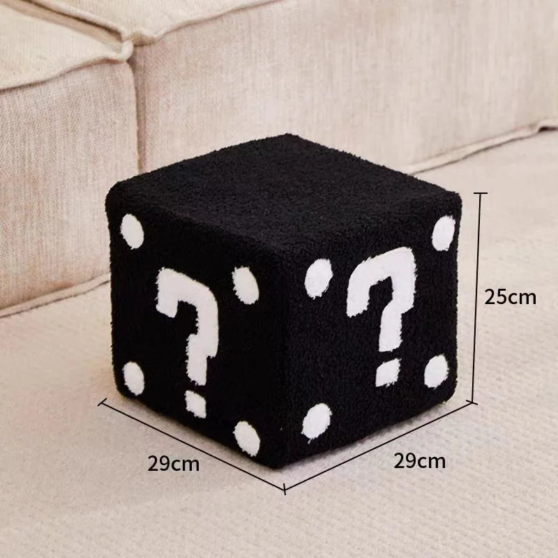 Household Dice Small Stool Shoes Stool Living Room Sofa Stool Children Cartoon Short Stool Net Red Dice Square Bench