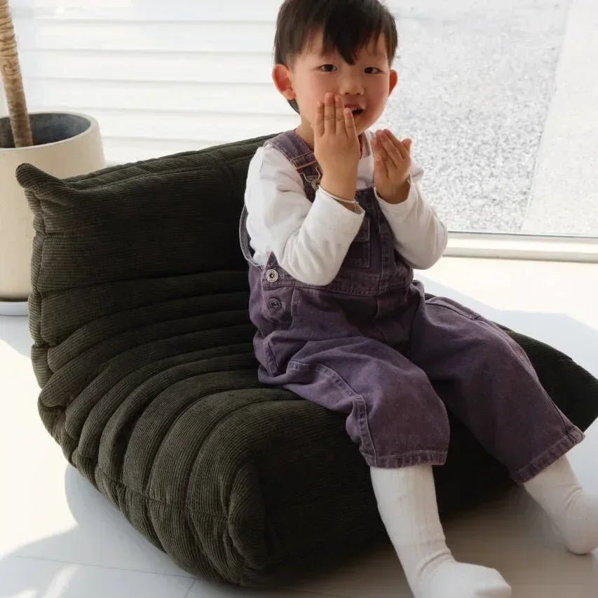 Single Sofa for Children Caterpillar Lazy Sofa Tatami Living Room Bedroom Cute Casual Single Chair Reading Chair Balcony Sofa