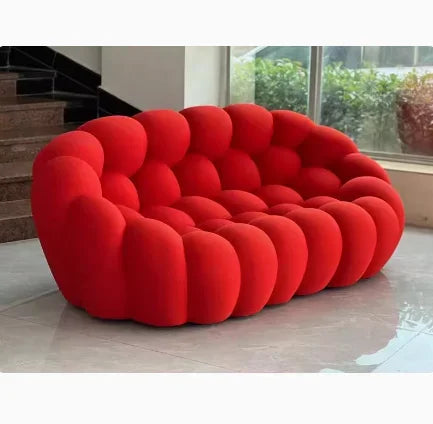 Designer Yellow Living Room Sofas Set European Fabric Nordic Double Chaise Couch Puffs Luxury Italian Divano Soggiorno Furniture