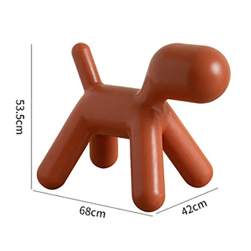 Nordic Creative Puppy Design Chair Plastic Children's Chair Cute Cartoon Kindergarten Dalmatian Dog Animal Stool Home Furniture