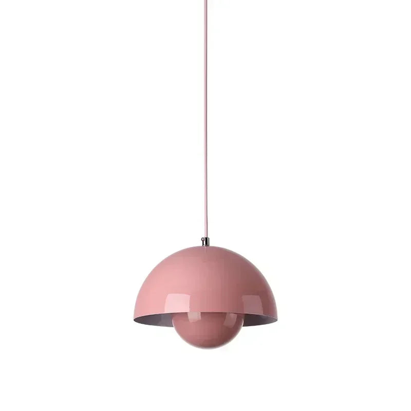 Denmark Designer Semicircular Flower Bud Pendant Lamp for Kitchen Living Island Iron Indoor Home Decor LED Lighting Luminaires