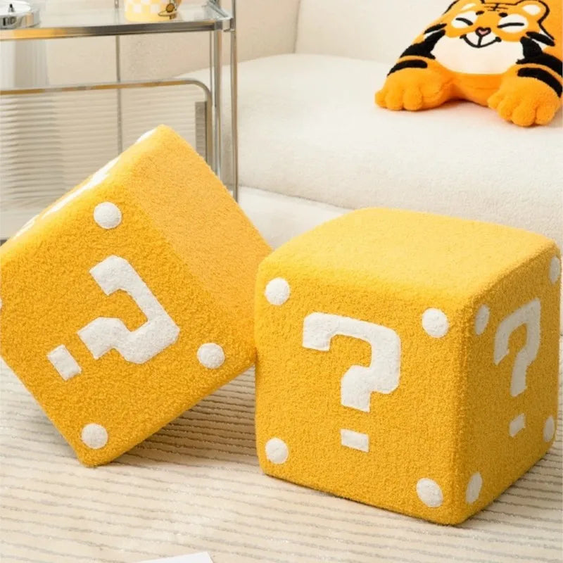 Household Dice Small Stool Shoes Stool Living Room Sofa Stool Children Cartoon Short Stool Net Red Dice Square Bench