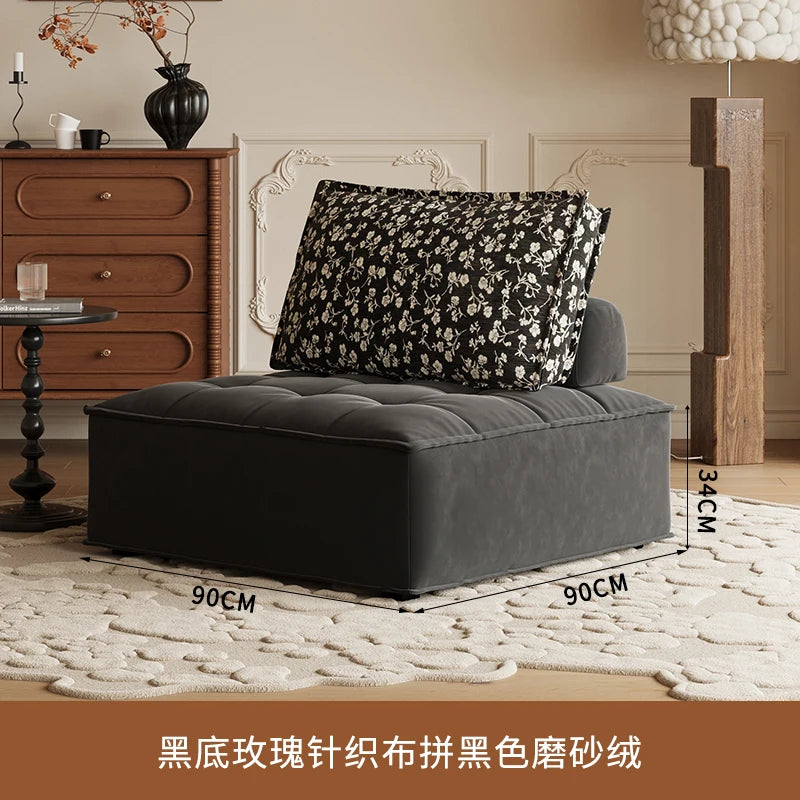 French Designer Bean Bag Sofas Nordic Creativity Puff Recliner Lazy Sofa Cream Style Modular Living Room Furniture Divano FYBS