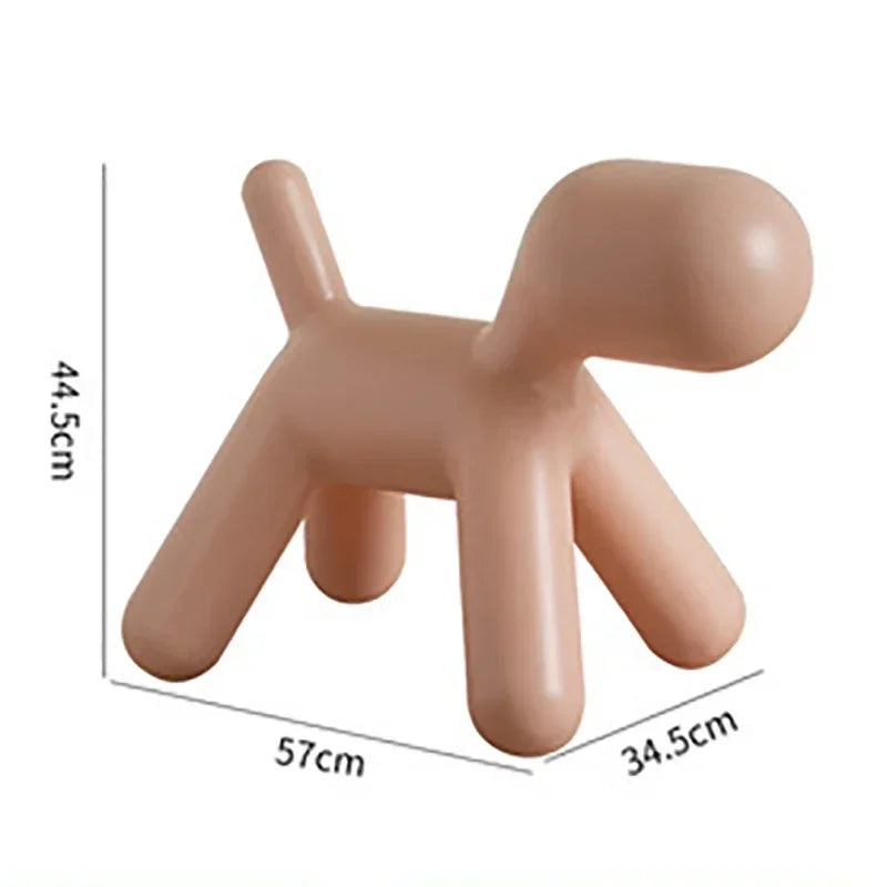 Nordic Creative Puppy Design Chair Plastic Children's Chair Cute Cartoon Kindergarten Dalmatian Dog Animal Stool Home Furniture