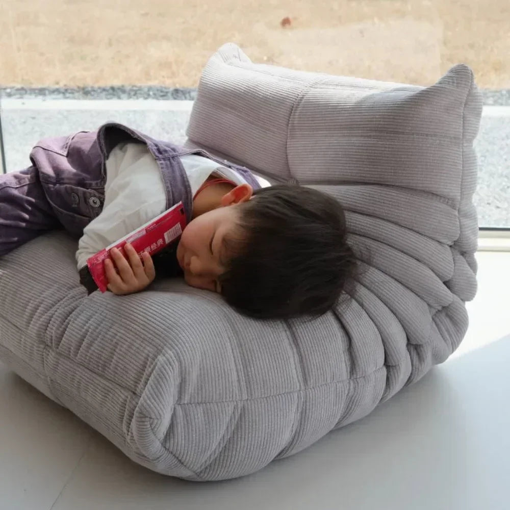 Single Sofa for Children Caterpillar Lazy Sofa Tatami Living Room Bedroom Cute Casual Single Chair Reading Chair Balcony Sofa
