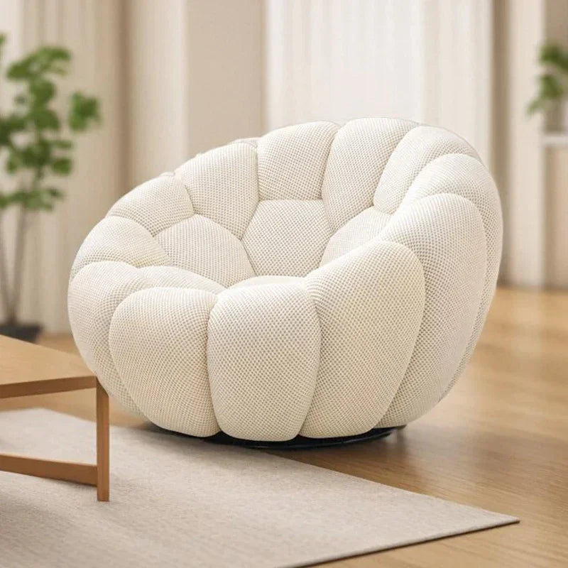 Single Seat Designer Pumpkin Lazy Sofa Balcony and Bedroom Can Lie Down and Recline Italian Minimalist Rochburg Football Sofa