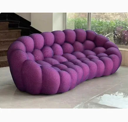 Designer Yellow Living Room Sofas Set European Fabric Nordic Double Chaise Couch Puffs Luxury Italian Divano Soggiorno Furniture