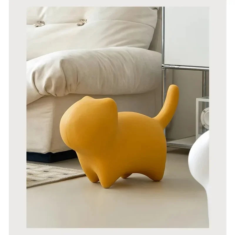 Nordic Design Modern Kids Children Toy PE Plastic Eco-environment Animal Outdoor Cat Low Stool Chair