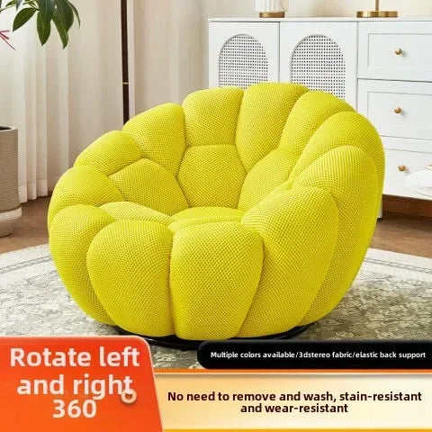 Single Seat Designer Pumpkin Lazy Sofa Balcony and Bedroom Can Lie Down and Recline Italian Minimalist Rochburg Football Sofa