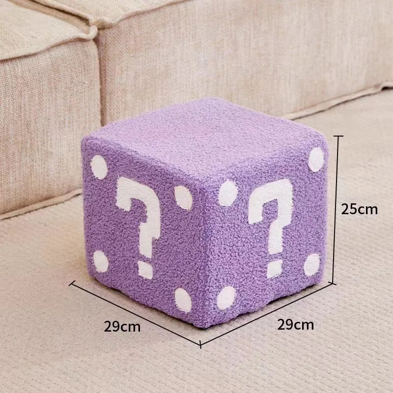 Household Dice Small Stool Shoes Stool Living Room Sofa Stool Children Cartoon Short Stool Net Red Dice Square Bench