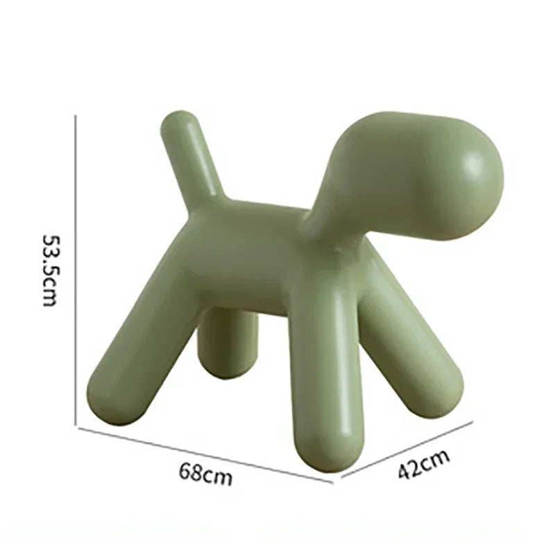 Nordic Creative Puppy Design Chair Plastic Children's Chair Cute Cartoon Kindergarten Dalmatian Dog Animal Stool Home Furniture