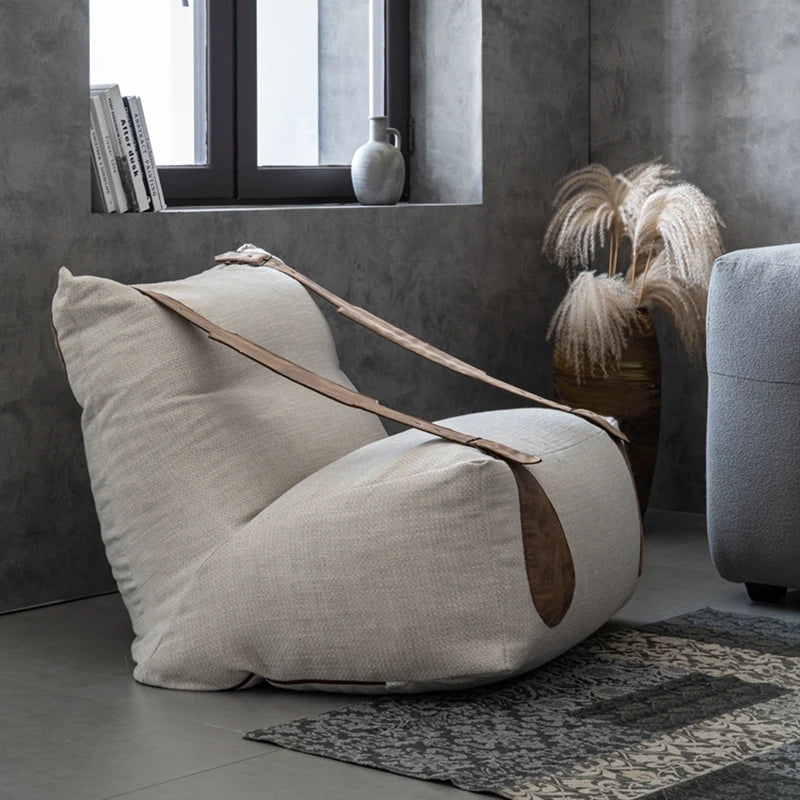 Backrest Nordic Beanbag Sofa Simple White Girl Designer Beanbag Sofa Comfortable Fabric Muebles Para Salas Modernos Furniture