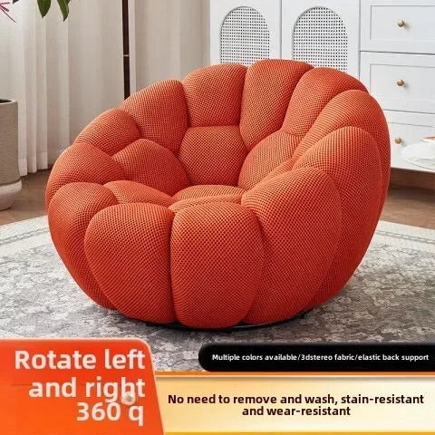 Single Seat Designer Pumpkin Lazy Sofa Balcony and Bedroom Can Lie Down and Recline Italian Minimalist Rochburg Football Sofa