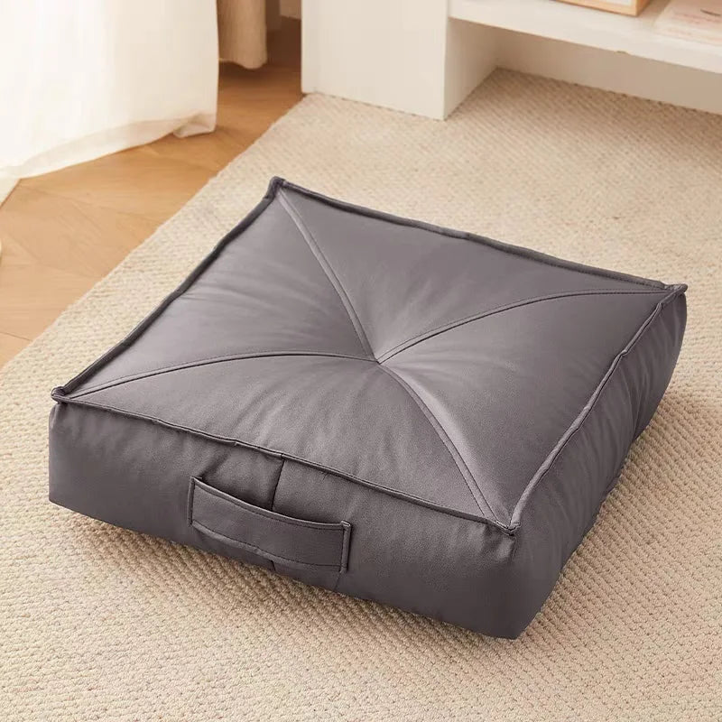 Folding Floor Chair  Casual Cartoon Children's Bean Bag Waterproof Lazy Sofa Chair  Popular Square Garden Sofa Cushion  PU Leath