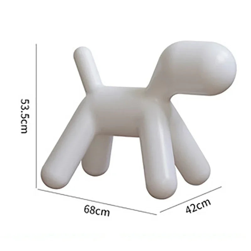 Nordic Creative Puppy Design Chair Plastic Children's Chair Cute Cartoon Kindergarten Dalmatian Dog Animal Stool Home Furniture