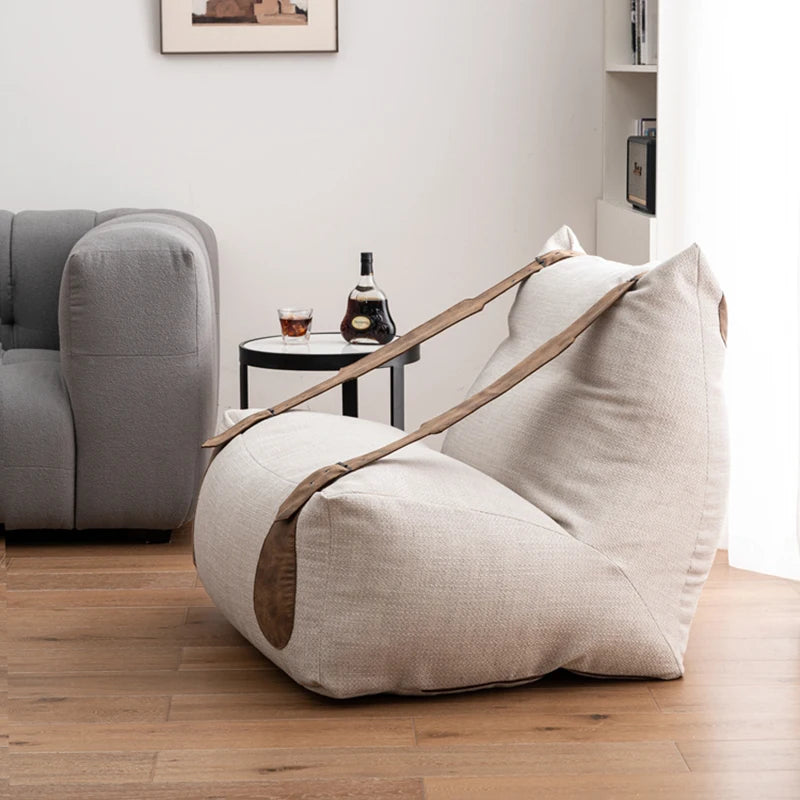 Backrest Nordic Beanbag Sofa Simple White Girl Designer Beanbag Sofa Comfortable Fabric Muebles Para Salas Modernos Furniture