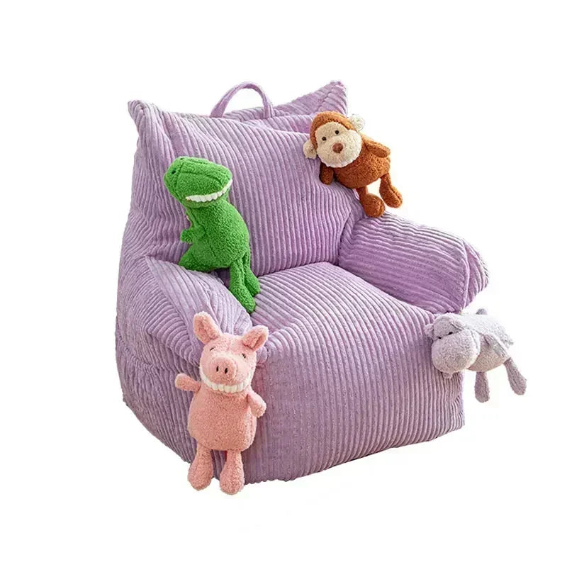 Fabric Corduroy Lazy Chair Balcony Tatami EPS Padded with Footrest Cushion Sofa Modern Simple Beanbag Sofa Home Furniture Gift