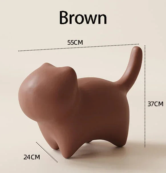 Nordic Design Modern Kids Children Toy PE Plastic Eco-environment Animal Outdoor Cat Low Stool Chair