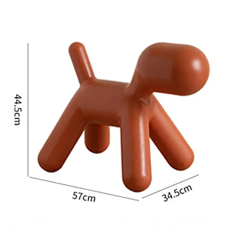 Nordic Creative Puppy Design Chair Plastic Children's Chair Cute Cartoon Kindergarten Dalmatian Dog Animal Stool Home Furniture