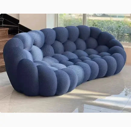 Designer Yellow Living Room Sofas Set European Fabric Nordic Double Chaise Couch Puffs Luxury Italian Divano Soggiorno Furniture