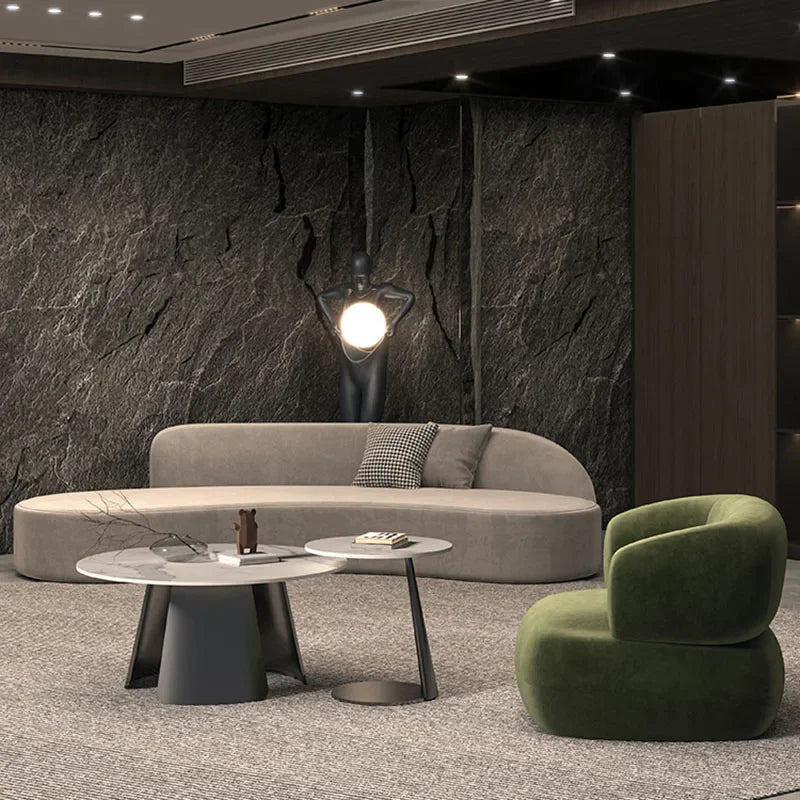 Designer Lounge Sofa Recliner Curved Customized Adults Dining Banquet Couch Unique European Large Sofa 2 Plazas Home Decoration