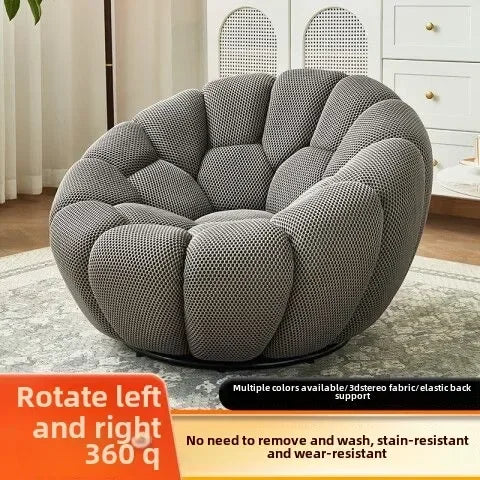 Single Seat Designer Pumpkin Lazy Sofa Balcony and Bedroom Can Lie Down and Recline Italian Minimalist Rochburg Football Sofa