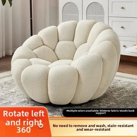 Single Seat Designer Pumpkin Lazy Sofa Balcony and Bedroom Can Lie Down and Recline Italian Minimalist Rochburg Football Sofa