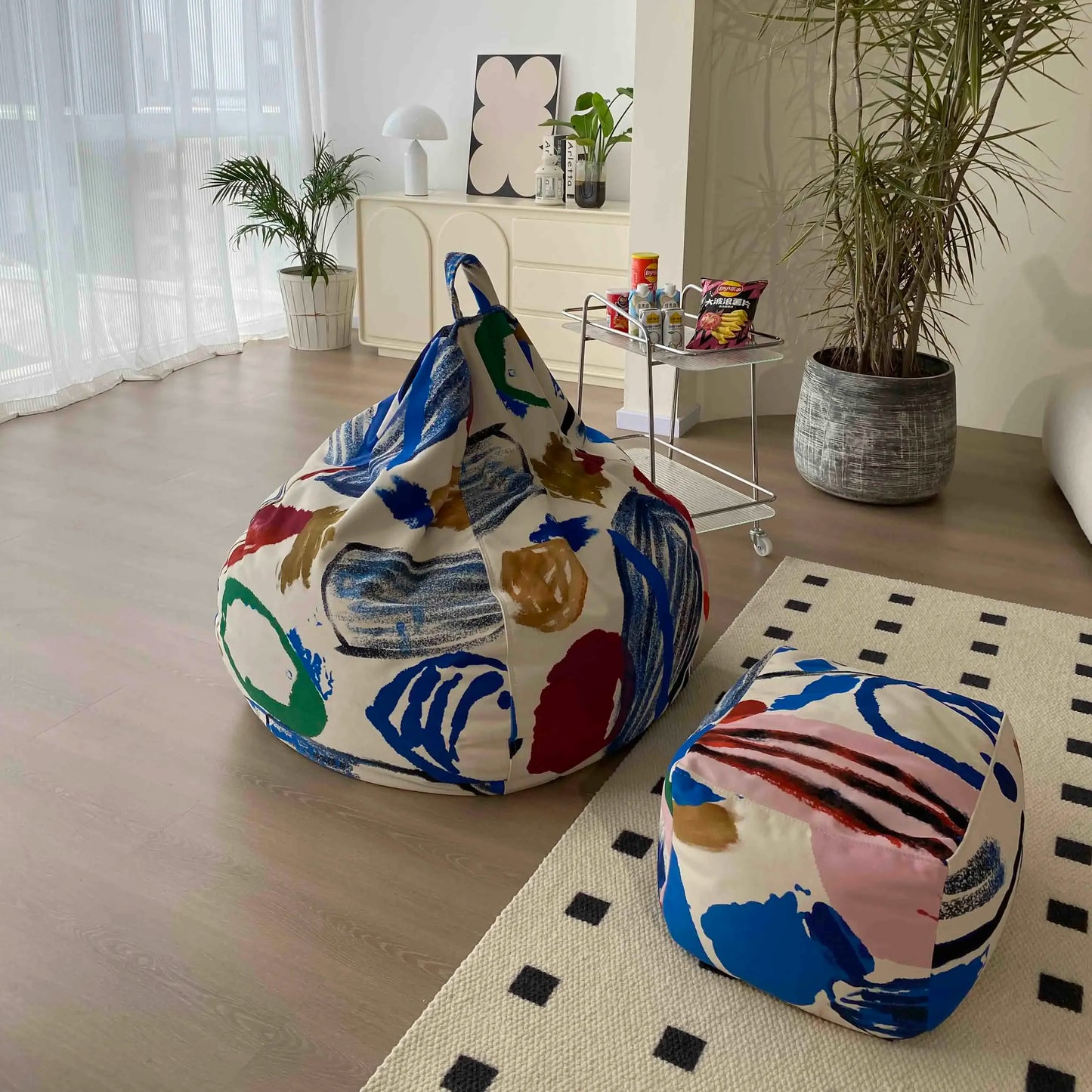 Replica Modern Bean Bag Sofa Classic Minimalist Living Room Bean Bag Sofa Lounge Designer Postmodern Divano Unique Furniture