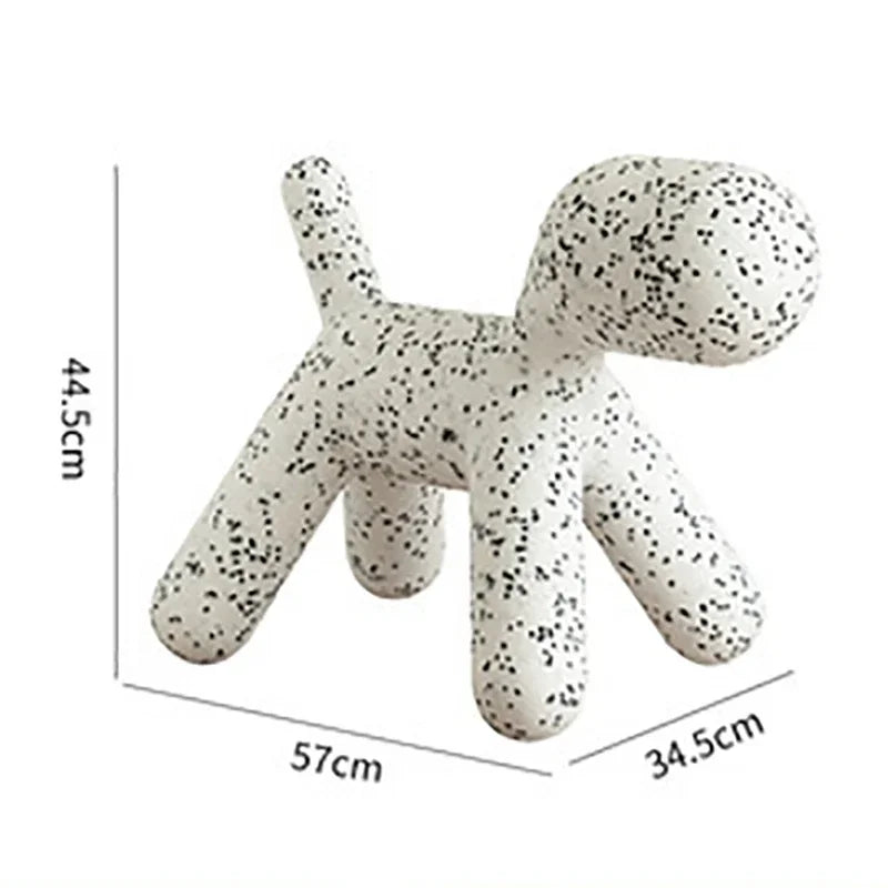 Nordic Creative Puppy Design Chair Plastic Children's Chair Cute Cartoon Kindergarten Dalmatian Dog Animal Stool Home Furniture