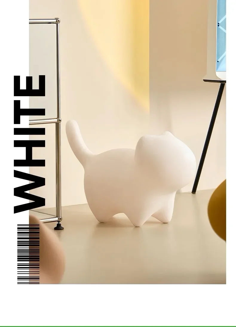 Nordic Design Modern Kids Children Toy PE Plastic Eco-environment Animal Outdoor Cat Low Stool Chair