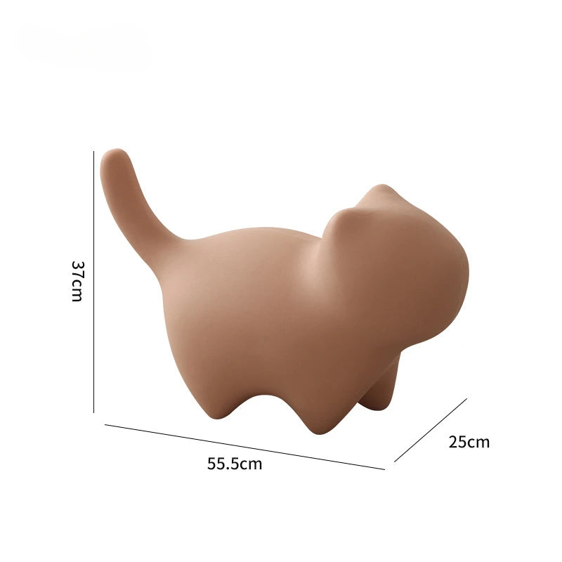 Nordic Design Modern Kids Children Toy PE Eco-environment Animal Outdoor Cat Low Stool Chair Furniture Space Saving Furniture