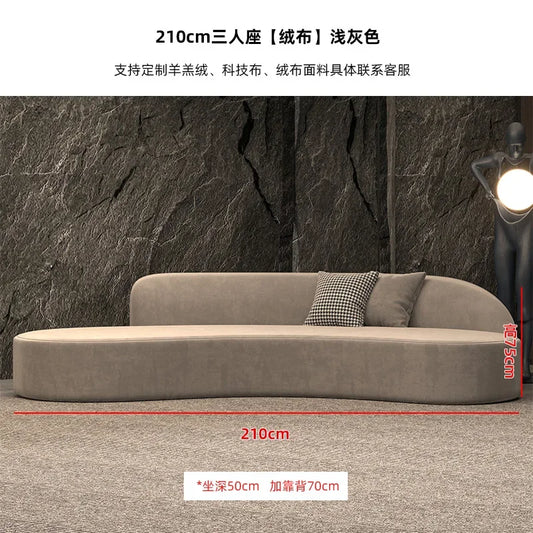 Designer Lounge Sofa Recliner Curved Customized Adults Dining Banquet Couch Unique European Large Sofa 2 Plazas Home Decoration