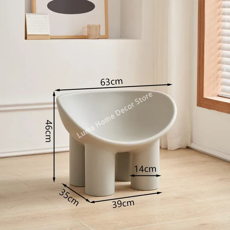 Luma Scandinavian Designer Elephant Leg Chair Wind Light Luxury Lazy Chair Creative Single Sofa for Ins Furniture Home Decor