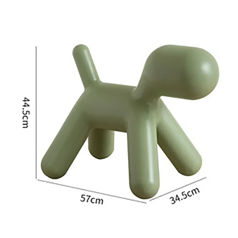 Nordic Creative Puppy Design Chair Plastic Children's Chair Cute Cartoon Kindergarten Dalmatian Dog Animal Stool Home Furniture