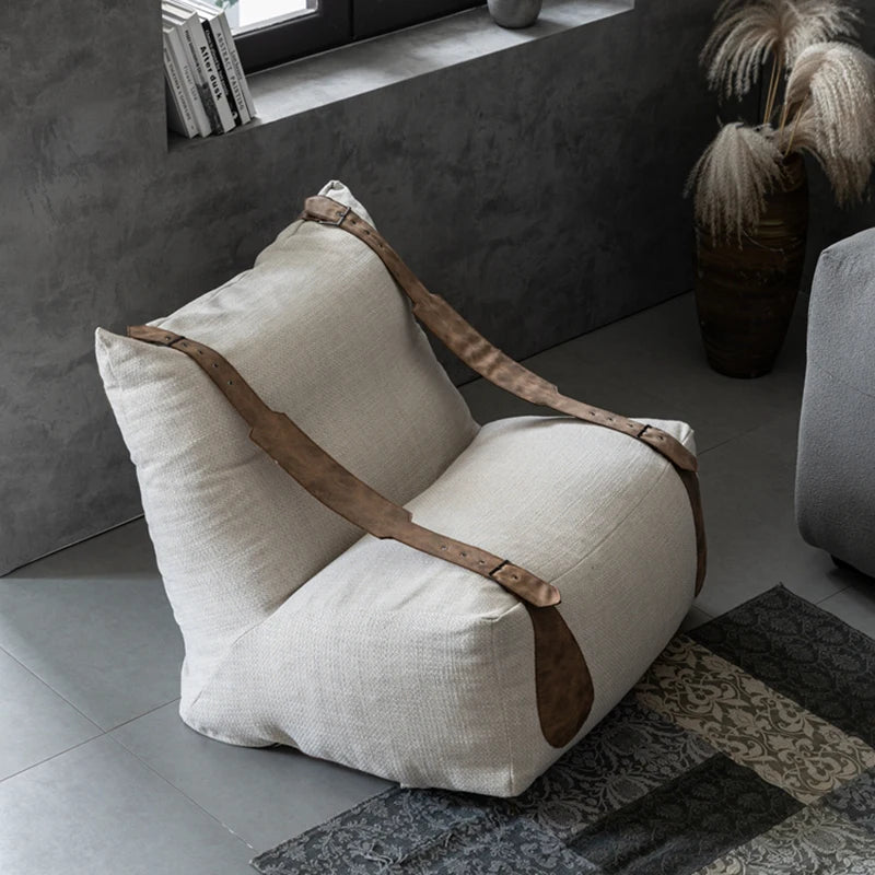 Backrest Nordic Beanbag Sofa Simple White Girl Designer Beanbag Sofa Comfortable Fabric Muebles Para Salas Modernos Furniture
