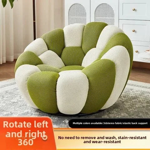 Single Seat Designer Pumpkin Lazy Sofa Balcony and Bedroom Can Lie Down and Recline Italian Minimalist Rochburg Football Sofa