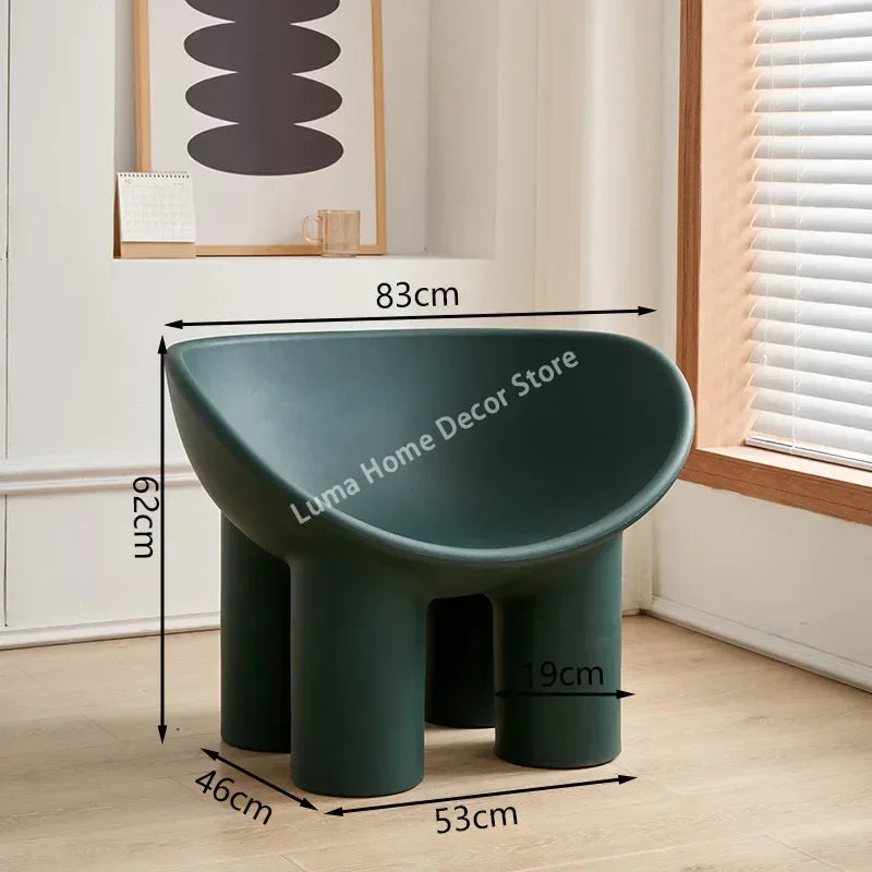 Luma Scandinavian Designer Elephant Leg Chair Wind Light Luxury Lazy Chair Creative Single Sofa for Ins Furniture Home Decor