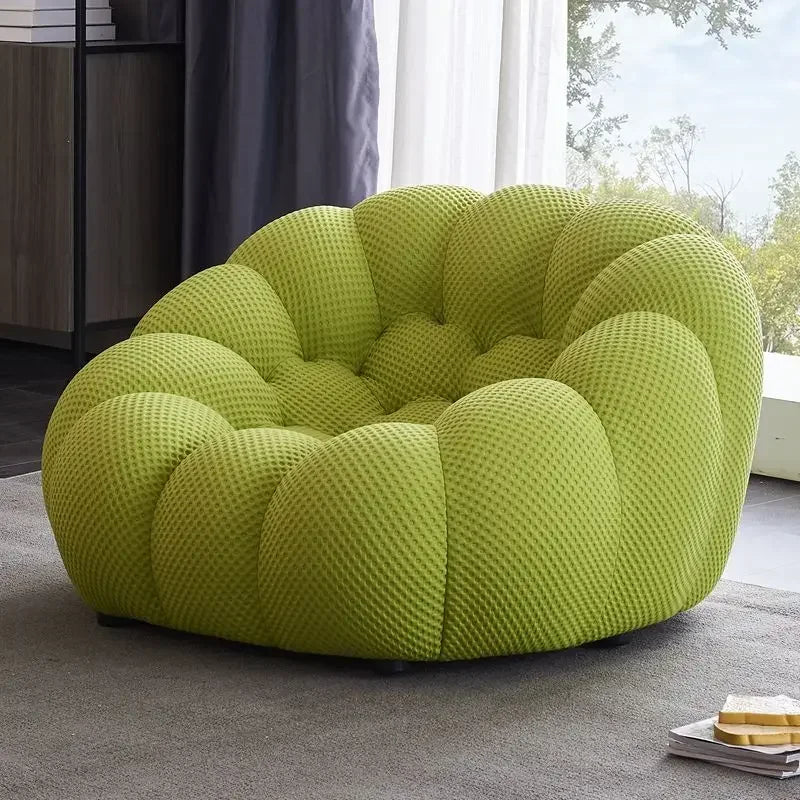 Designer Yellow Living Room Sofas Set European Fabric Nordic Double Chaise Couch Puffs Luxury Italian Divano Soggiorno Furniture