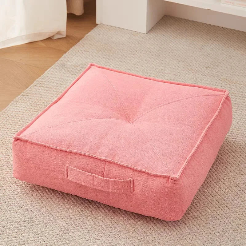 Folding Floor Chair  Casual Cartoon Children's Bean Bag Waterproof Lazy Sofa Chair  Popular Square Garden Sofa Cushion  PU Leath