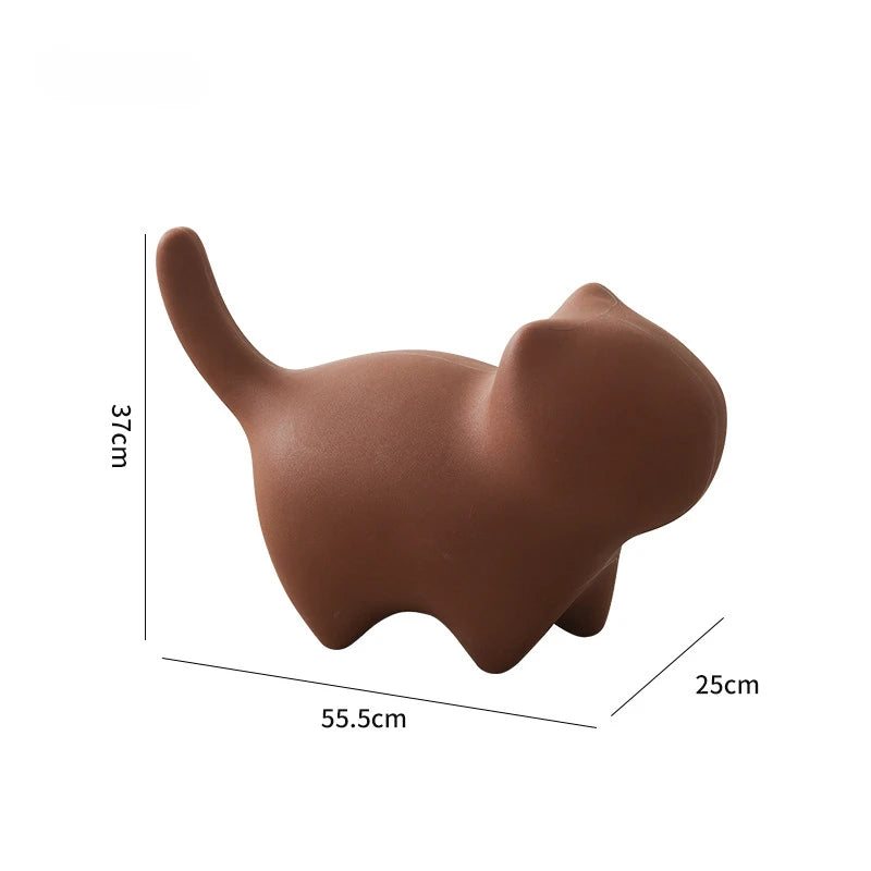 Nordic Design Modern Kids Children Toy PE Eco-environment Animal Outdoor Cat Low Stool Chair Furniture Space Saving Furniture