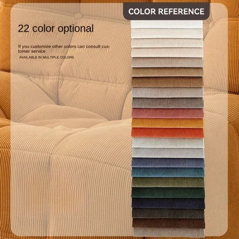 Italian Minimalist Retro High-end Corduroy Living Room Sofa, Compressed Sofa,Sofa Bed, Foldable, Washable, Customizable
