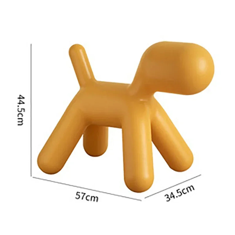 Nordic Creative Puppy Design Chair Plastic Children's Chair Cute Cartoon Kindergarten Dalmatian Dog Animal Stool Home Furniture