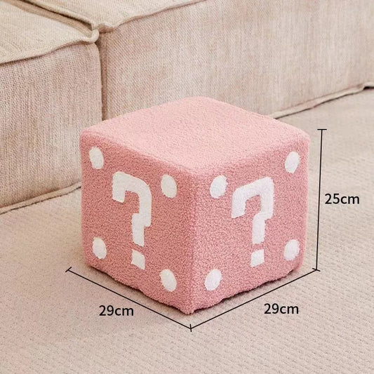 Household Dice Small Stool Shoes Stool Living Room Sofa Stool Children Cartoon Short Stool Net Red Dice Square Bench