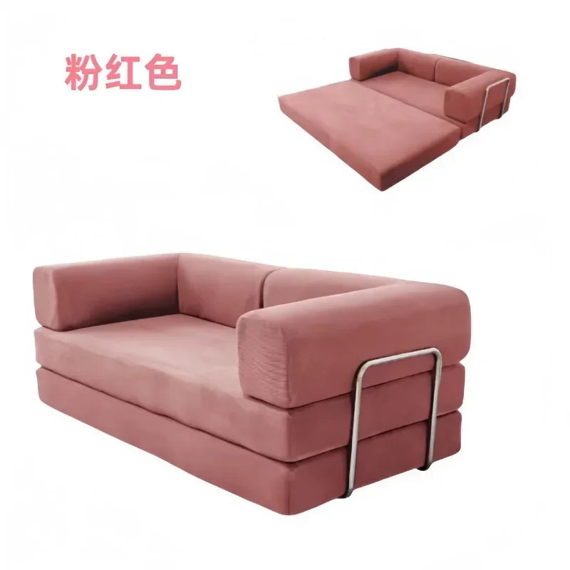 Italian Minimalist Retro High-end Corduroy Living Room Sofa, Compressed Sofa,Sofa Bed, Foldable, Washable, Customizable