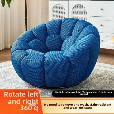 Single Seat Designer Pumpkin Lazy Sofa Balcony and Bedroom Can Lie Down and Recline Italian Minimalist Rochburg Football Sofa